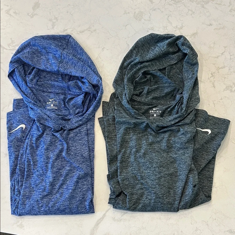 Nike Dri-FIT Legend Hooded Performance Lightweight Long SleeveTops 1X Set of (2)